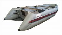 Лодка Шерпа 430 Jet Серый до 50 л.с., разъемный транец, накладки на сидение, усиленный штевень