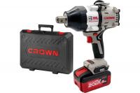 Гайковерт аккумуляторный ударный CROWN CT22056HX-8SC4 BMC 3/4  Construction